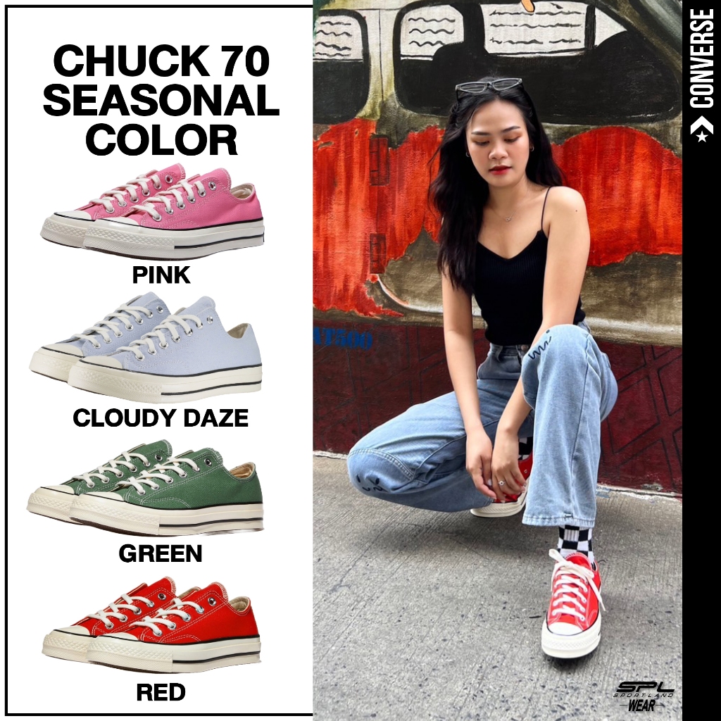 Converse รองเท้า รองเท้าผ้าใบ UX Chuck 70 OX A06524CUS4GNXX/ A06527CUS4REXX/ A06522CUS4BLXX/ A08138CUS4PIXX (2800)