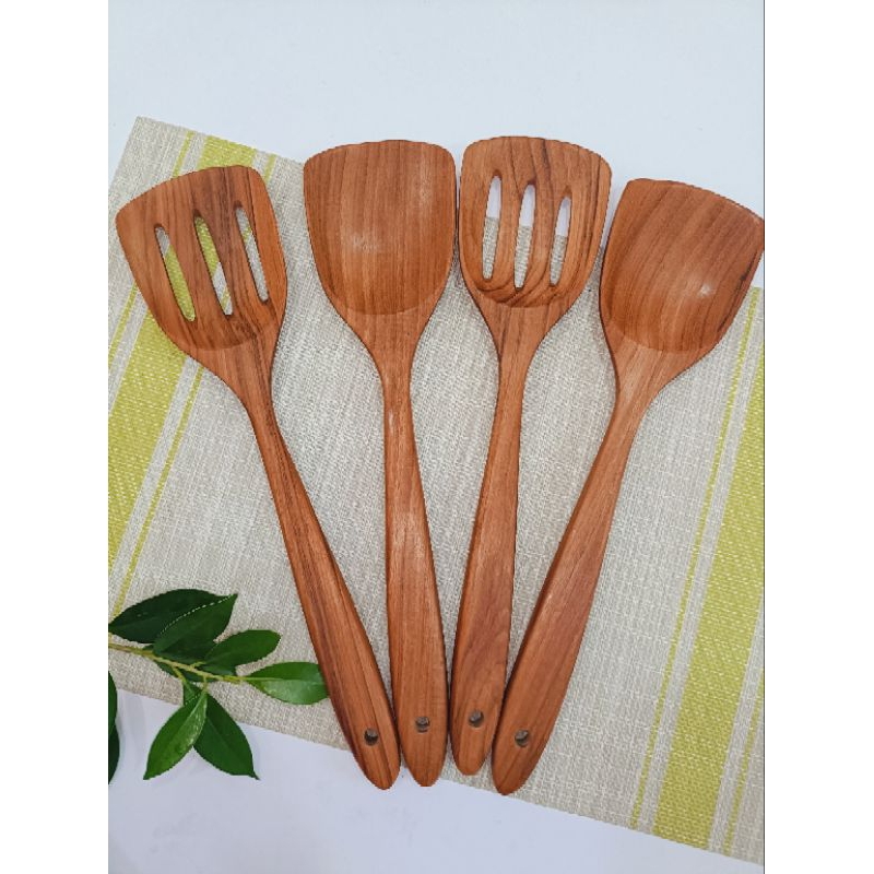 ตะหลิวไม้สัก  ตะหลิวไม้ ตะหลิวทำอาหาร ไม่มีสารเคมี - รูปที่ 4