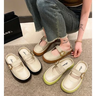 รองเท้าเปิดส้น อะไหล่แบบยอดฮิต สวยไฮโซมาก ใส่สบาย เข้ากับทุกชุด-1199
