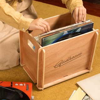 Gadhouse Vinyl Storage Crate ลังไม้เก็บแผ่นเสียงไวนิล สามารถใส่แผ่นเสียงได้มากถึง 40 แผ่น