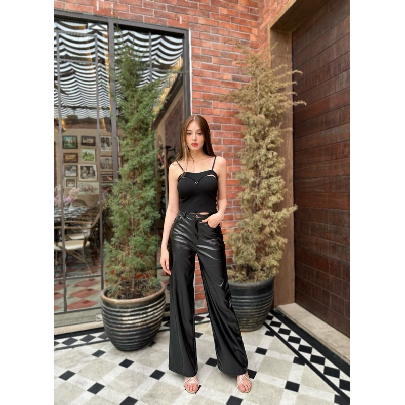 Hotter Black Leather Pants #189