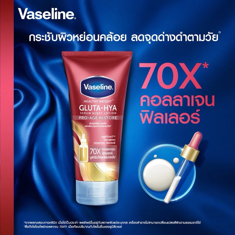 ‼️แพคคู่‼️ Vaseline GLUTA-HYA วาสลีน เฮลธีไบรท์ กลูต้าไฮยา เซรั่มบำรุงผิวขาวกระจ่างใส ✔️260-300 มล.X 2 หลอด✔️ มี 9 กลิ่น thumbnail 6