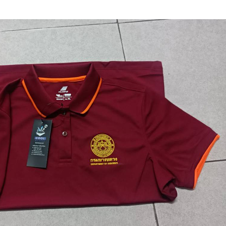 เสื้อโปโลกรมทางหลวง1จุดเท่านั้น ผ้าcool