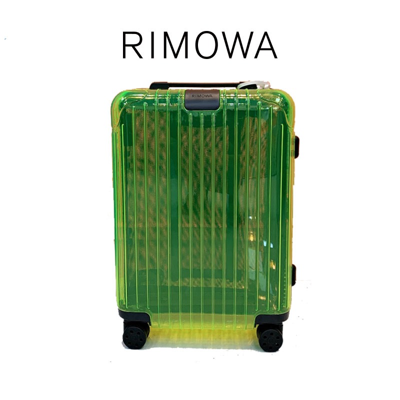 2024 NEW RIMOWA Transparent green Essential กระเป๋าเดินทางขนาด 20 นิ้ว