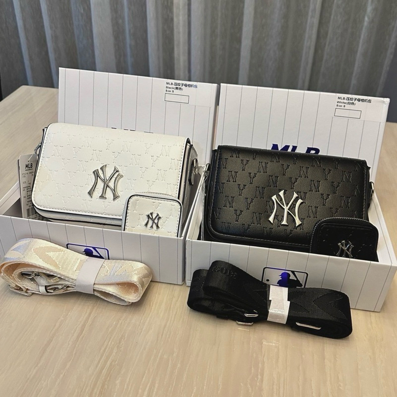 MLB NEW YORK YANKEES /กระเป๋าสะพายข้าง/กระเป๋าสะพายข้าง MLB（สินค้ามาพร้อมกระเป๋าใส่เหรียญ）