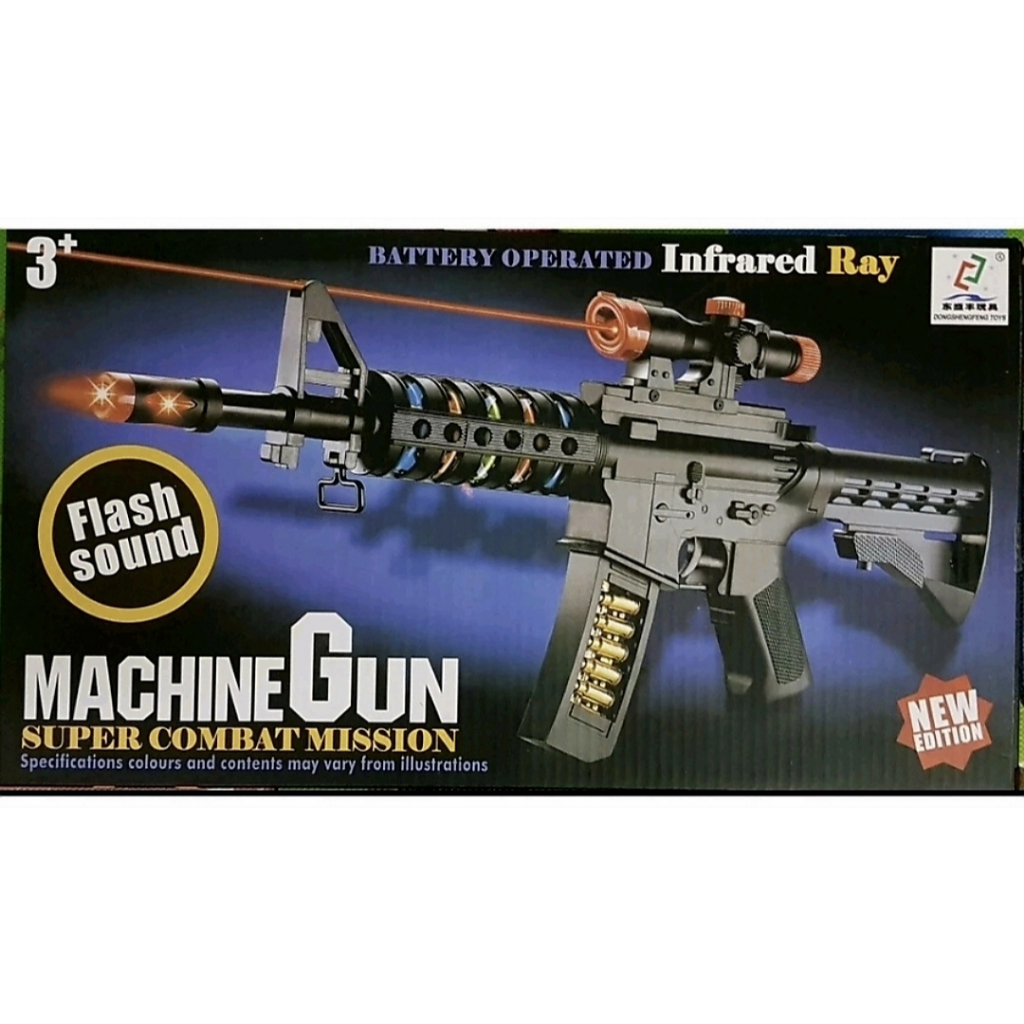 ปืนของเล่น มีเสียงมีไฟ ปืนใส่ถ่านมีเสียงมีไฟ ปืนกล่อง ปืนเสียง ปืนของเล่น