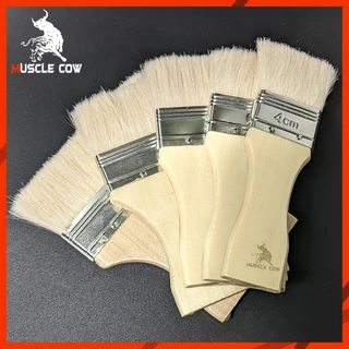 Muscle Cow แปรงทาวานิช แปรงทาสี (มีทุกขนาด) รุ่นขนละเอียด ใช้ทาสีน้ำ สีน้ำมัน ทาสีทั่วไป ขนไม่หลุดง่ายเกรดA อย่างดี