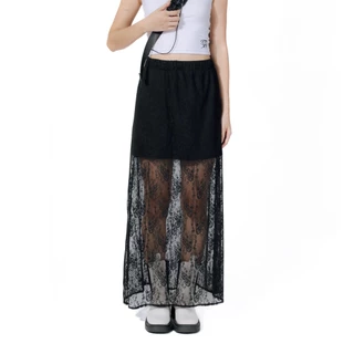 kome.offi กระโปรงยาวลูกไม้ รุ่น Kiera skirt