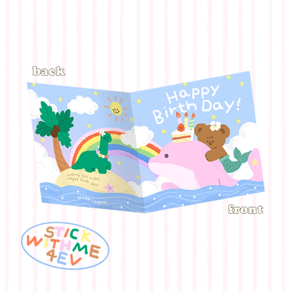 Hawaii birth day card การ์ดวันเกิดฟีลฮาวายต้อนรับซัมเมอร์น่ารัก | Stickwithme4ev
