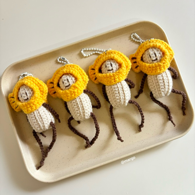 พวงกุญแจน้องถั่ว🥜 มาพร้อมกับหมวกปลาไทยากิ🐟🌟peanut keychain🍥