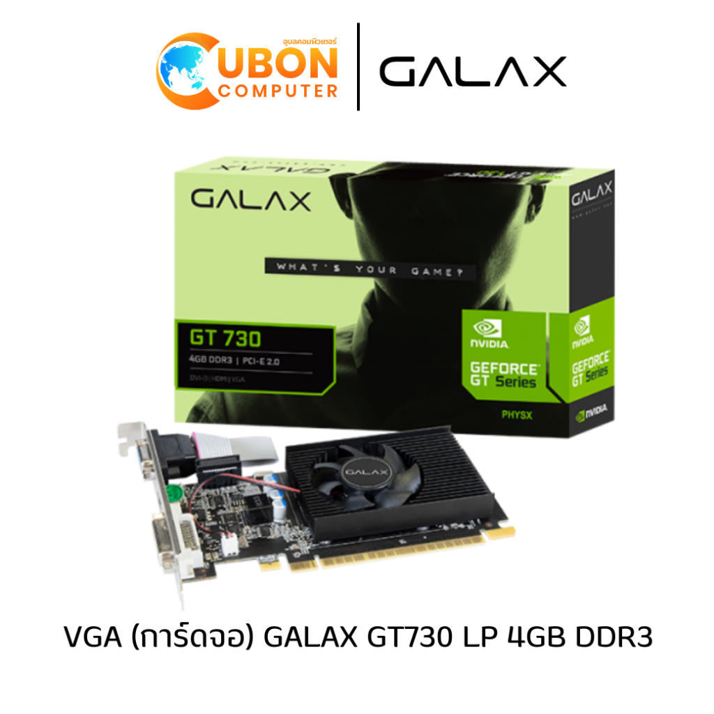 VGA (การ์ดจอ) GALAX GT730 LP 4GB DDR3
