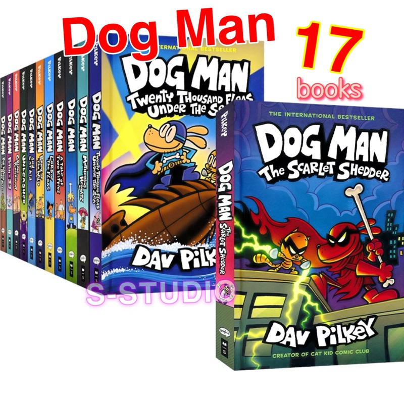 Dog Man &amp; Cat Kid Comic dogman 16/17 books  🇹🇭ส่งจากไทยพร้อมส่งทุกวันค่ะ Dog man 17books / 16 books set/ 15books set