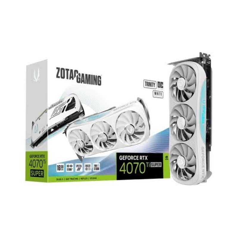 ZOTAC GAMING GeForce RTX 4070 Ti SUPER Trinity OC White Edition 16GB GDDR6XZT-D40730Q-10P