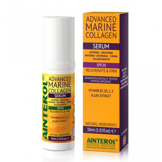 AINTEROL Advanced Marine Collagen Serum (30ml) เซรั่มบำรุงผิวหน้า ช่วยคืนความชุ่มชื้นให้ผิวหน้า Orga
