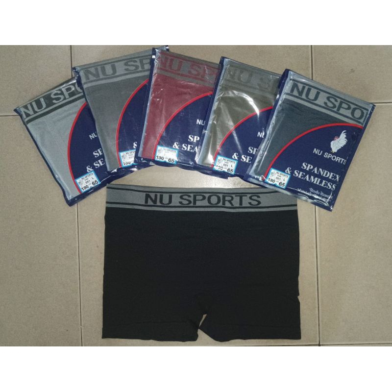 กางเกงชั้นในชาย แบบขาสั้น NU SPORTS Spandex & Seamless  ยืดหยุ่น ไร้ตะเข็บ ไร้รอยต่อ