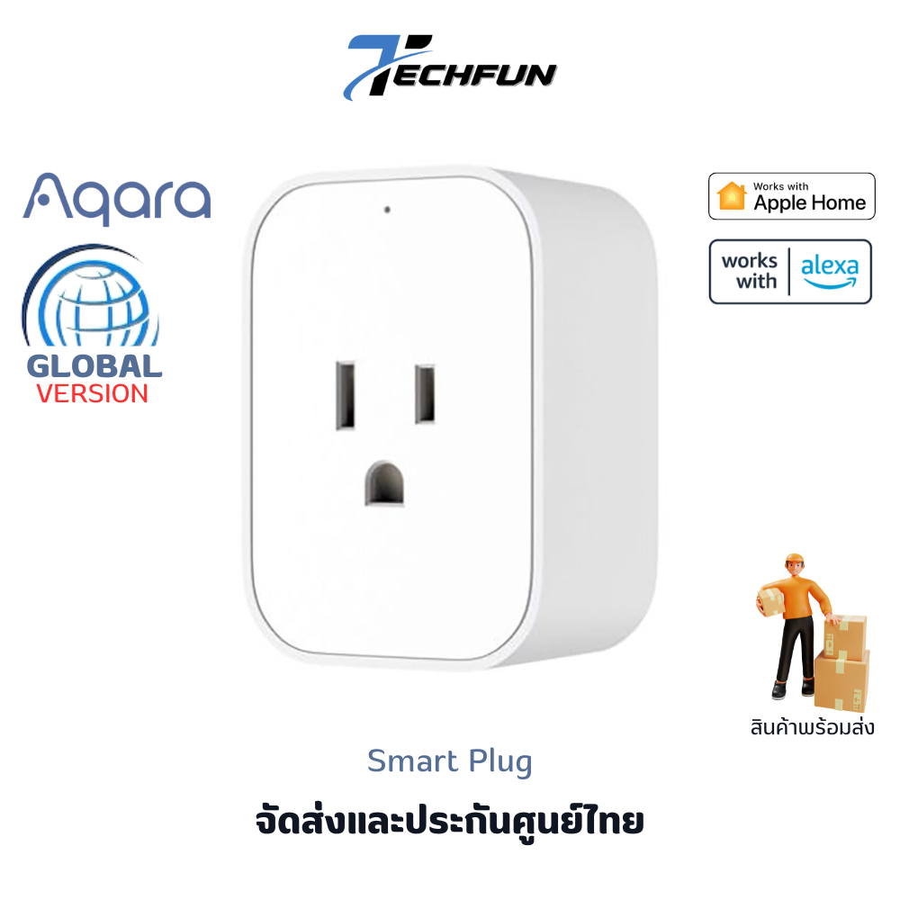 Aqara Smart Plug US (Global Version) ปลั๊กอัจฉริยะ สั่งงานด้วยเสียง รองรับ Apple HomeKit