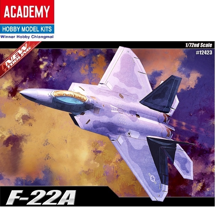 โมเดลเครื่องบิน Academy 12423 F-22A RAPTOR Air Dominance Fighter scale 1/72