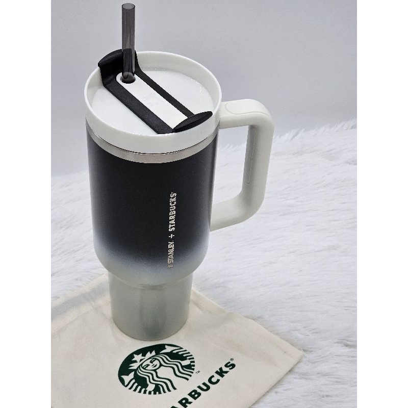 Starbucks Stainless Steel Stanley Gradient Black White Cold Cup 40oz. ทัมเบลอร์สตาร์บัคส์