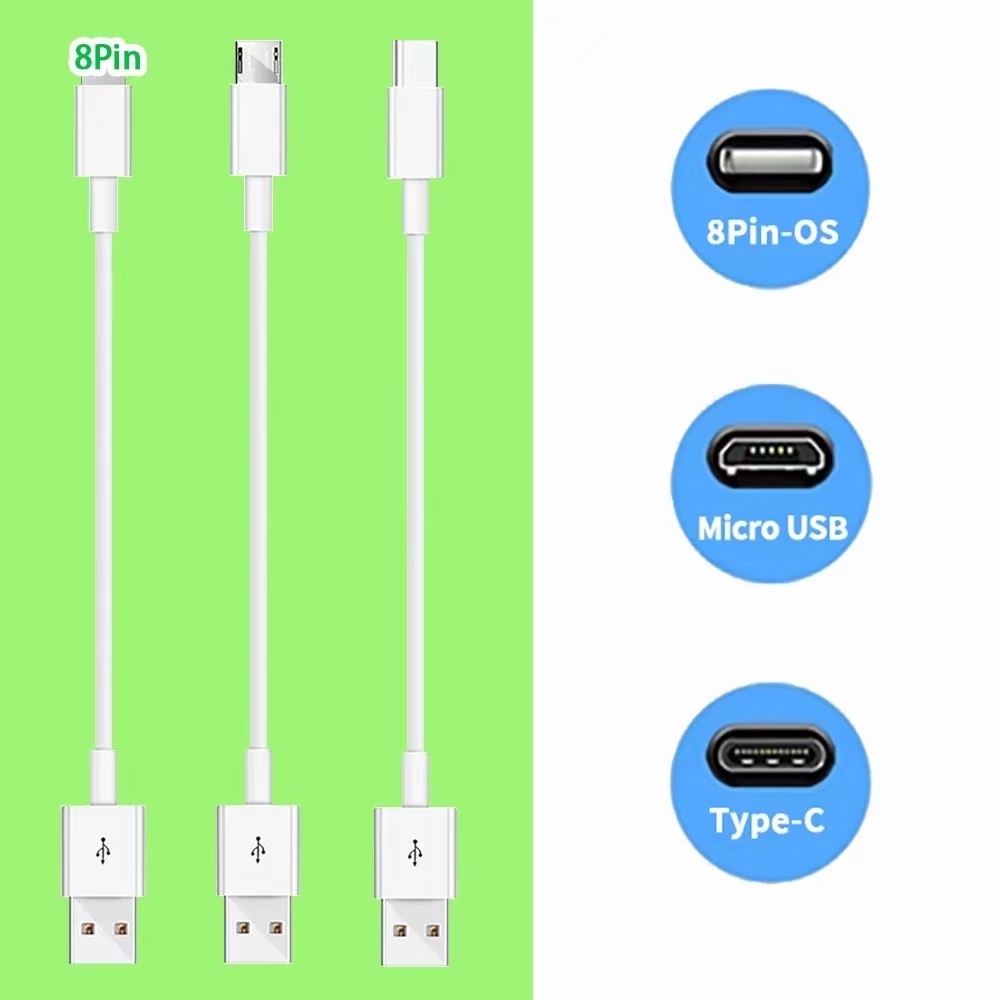 ใหม่ สายชาร์สั้นความยาว10-15CM สาย TypeC MicroB Light พร้อมส่ง