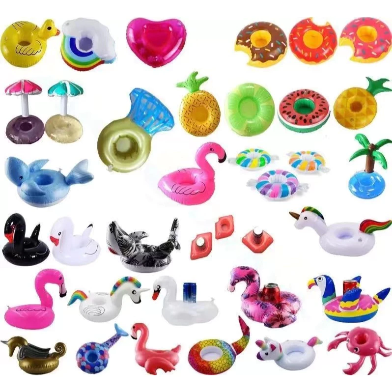 ที่รองแก้ว แฟนซี เป่าลม ลอยน้ำ Cup Drink Holder