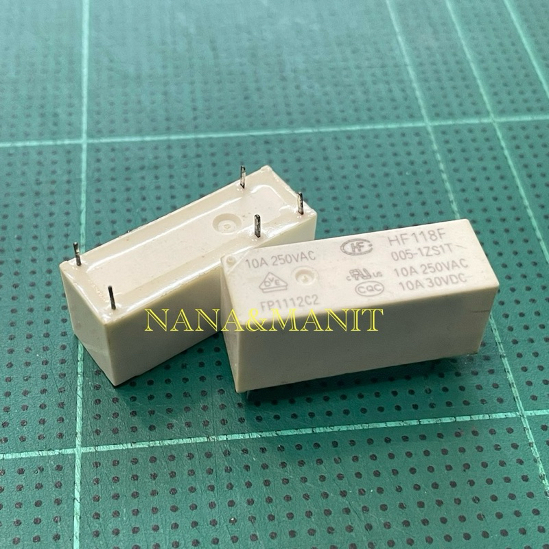 HF118F 005-1ZS1T 5VDC 5ขา ราคาต่อ 1 ตัว พร้อมส่งในไทย