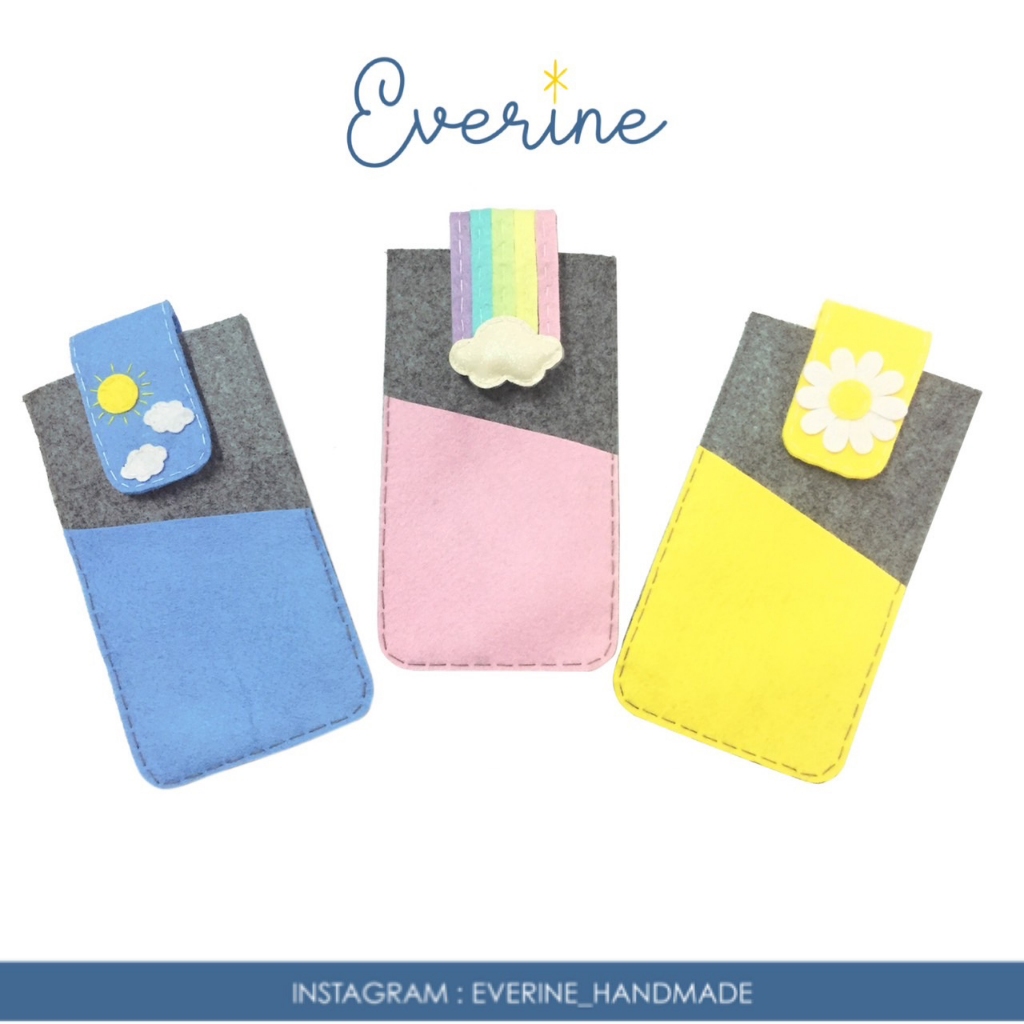 EVERINE - BE JOYFUL FELT PHONE CASE ซองใส่โทรศัพท์มือถือ/ซองใส่พาวเวอร์แบงค์