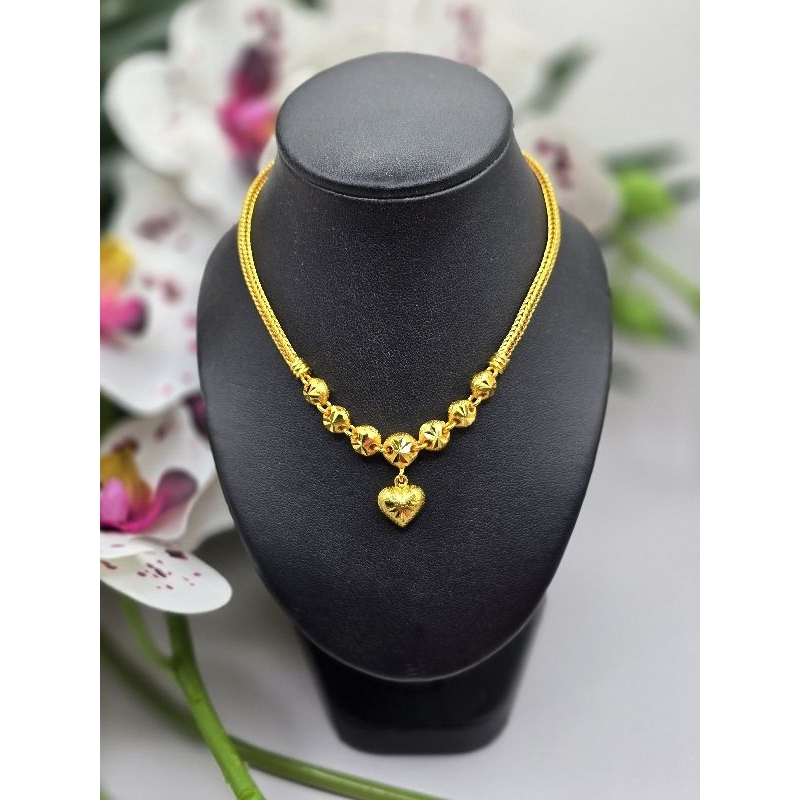 สร้อยคอ สี่เสากลางหัวใจ นน.1บาท ยาว20นิ้ว