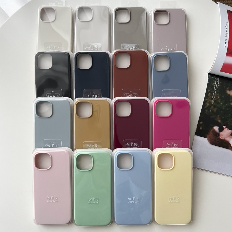 พร้อมส่ง 15 15plus 15pro 15promax เคสไอโฟน 𝐬𝐢𝐥𝐢𝐜𝐨𝐧𝐞 𝐧𝐨𝐥𝐨𝐠𝐨 เคสซิลิโคนบุกำมะหยี่ ลบรอยปากกาได้