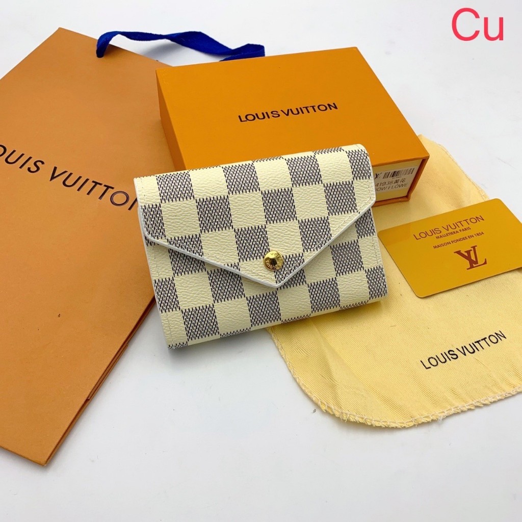 New ‼️ กระเป๋าสตางค์หลุยขายดี งานดีที่สุด[พร้อมส่ง]!! ใบสั้น3พับงานสวยหนังดีมากรับประกัน100% #