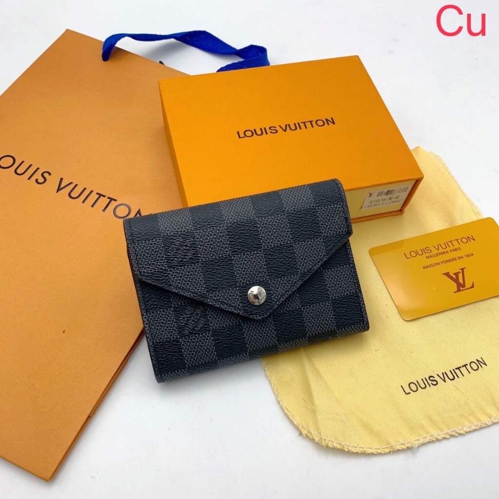 New ‼️ กระเป๋าสตางค์หลุยขายดี งานดีที่สุด[พร้อมส่ง]!! ใบสั้น3พับงานสวยหนังดีมากรับประกัน100% #