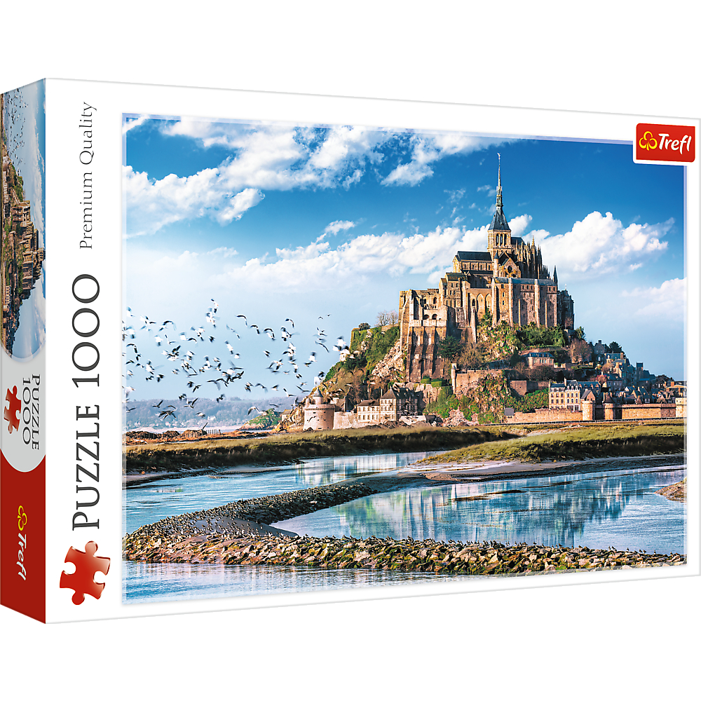 จิ๊กซอว์ จำนวน 1000 ชิ้น TREFL รุ่น Mont Saint-Michel, France (68.3x48 cm.) นำเข้าจากยุโรป คุณภาพสูง พร้อมส่ง