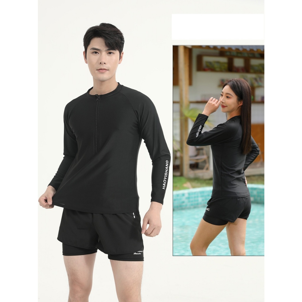 ส่งทันทีจากไทย 💥ชุดว่ายน้ำเซทคู่มาใหม่ ดำ M-4XL รหัส 1205