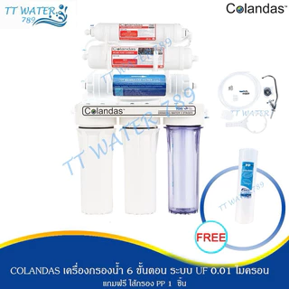 Colandas เครื่องกรองน้ำ 6 ขั้นตอน + UF INLINE (อัพเกรด) กระบอกแรกใส