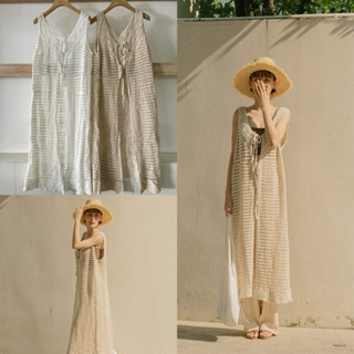 เสื้อคลุมทรงยาวแขนกุด เสื้อถักลูกไม้ (ใส่ได้ทั้ง2 แบบค่ะ )