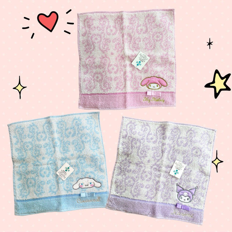 ผ้าเช็ดหน้าซานริโอ้นิ่มๆน่ารัก Sanrio Japan