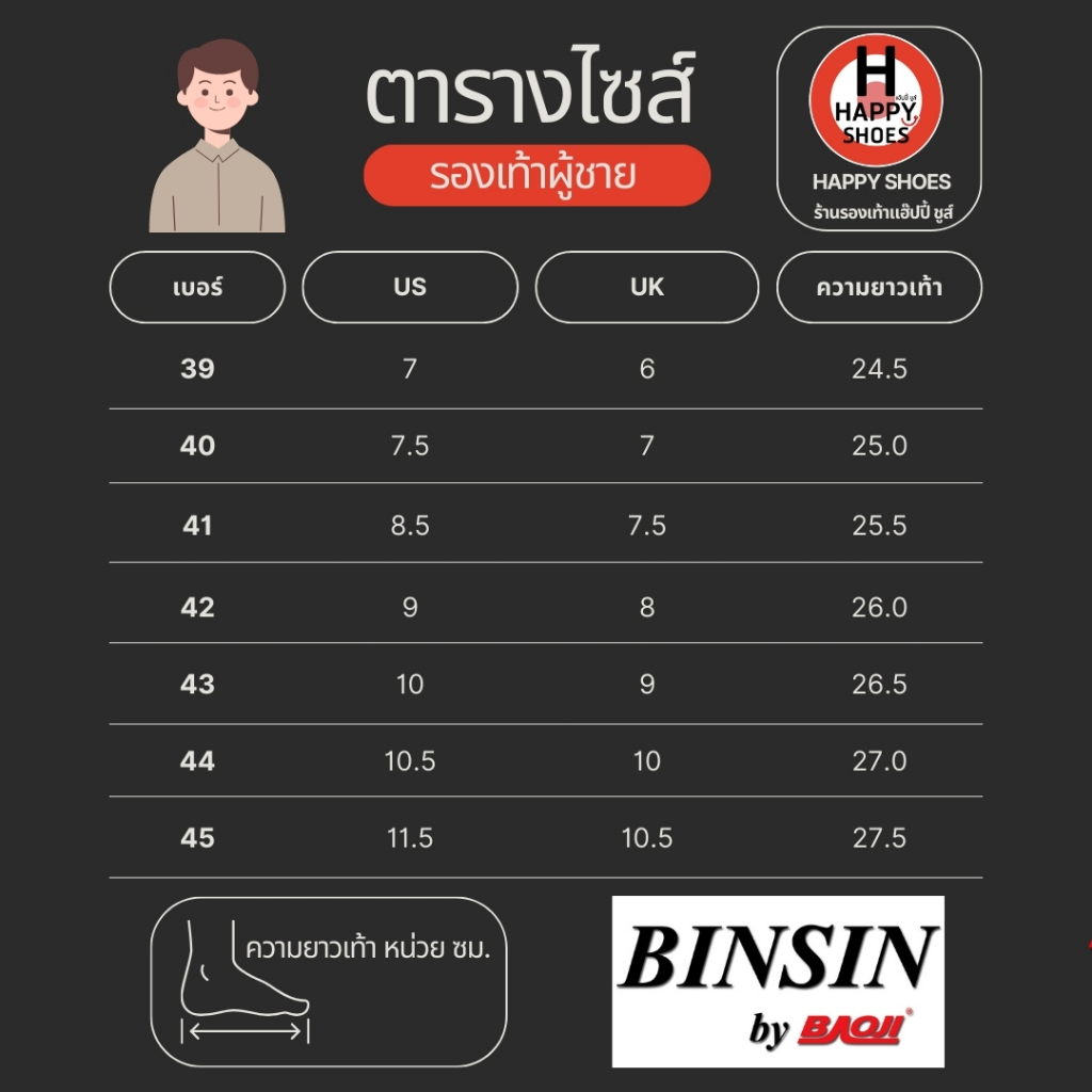 [🥇ของแท้100%🚚ส่งเร็ว🔢เบอร์40-45] BINSIN by BAOJI รองเท้าหนังหุ้มส้นชาย คัทชูหุ้มส้น รองเท้าพิธีการ รุ่น M6003 นุ่มสบาย