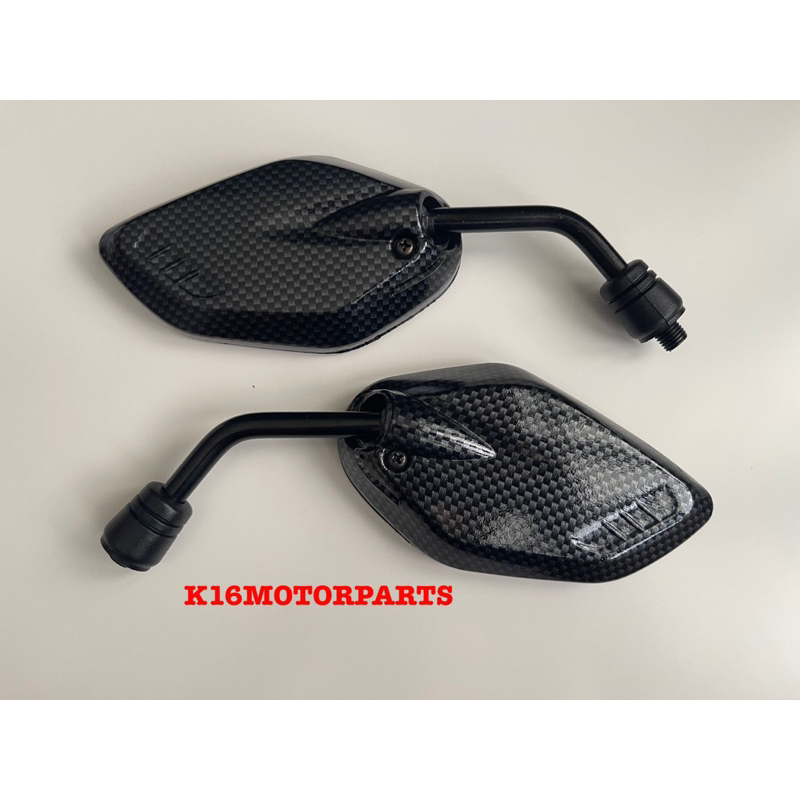 กระจกแต่ง ลายเคฟล่า < ทรง N-MAX RX-S คาร์บอน > ใส่กับรถ ยามาฮ่า # ยี่ห้อ TW