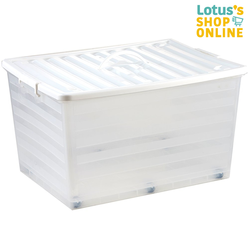 โลตัส กล่องคอนเทนเนอร์ขนาด (50) ขาว-ใส รุ่น CB-120 LOTUSS CONTAINER WHITE GLADE A 50 LT.#CB-120