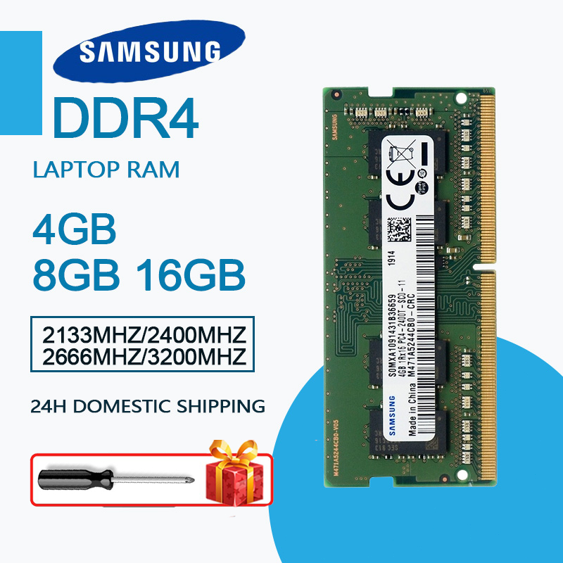 ซื้อ [24H ship] Samsung 4GB 8GB 16GB ddr4 RAM 2400MHZ 2666MHZ 3200MHZ แรมโน๊ตบุ๊ค 1RX8 2RX8 SODIMM memory for Laptop