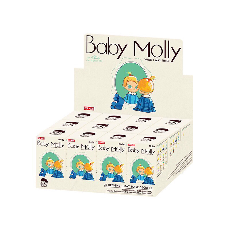 Baby molly ยกกล่อง: กล่องสุ่ม POP MART BABY MOLLY When I was Three Series ลิขสิทธิ์แท้ 100%