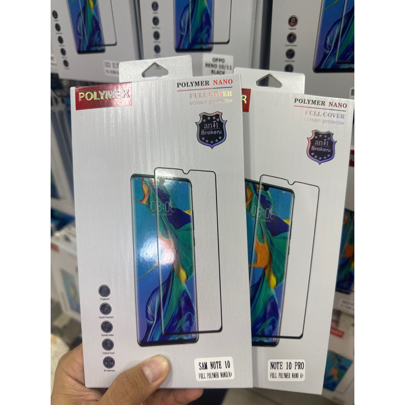 htส่งจากไทย] ฟิล์ม Nano Glass เต็มจอ POLYMER Samsung Note 10 Note 10 pro/plus
