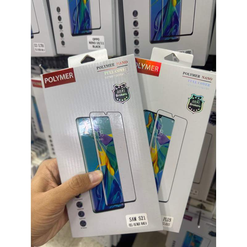 htส่งจากไทย] 🔥🔥ฟิล์ม Nano Glass เต็มจอ POLYMER Samsung S21 S21 plus S21 ultra