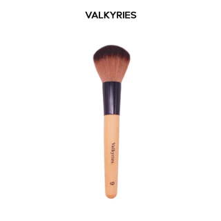 VALKYRIES แปรงลงแป้ง [V9] Powder Brush ใช้สำหรับปัดแป้งเกลี่ยแป้งบริเวณใบหน้าและลำคอ ขนแปรงนุ่ม ไม่บาดผิว