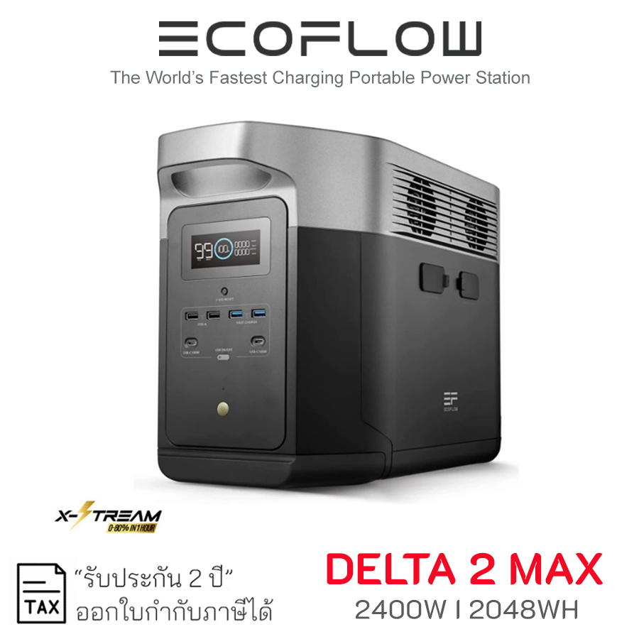 ECOFLOW Delta 2 Max Portable Power Station 2048Wh/2400W