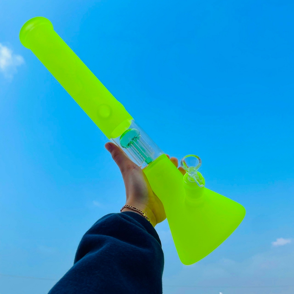 (พร้อมส่ง) บ้องแก้ว ใหญ่45CM ขนาดใหญ่ คัพสายเขียว หลอดวิทยาศาสตร์ โจ๋ข้อต่อน่าสะสม14MM