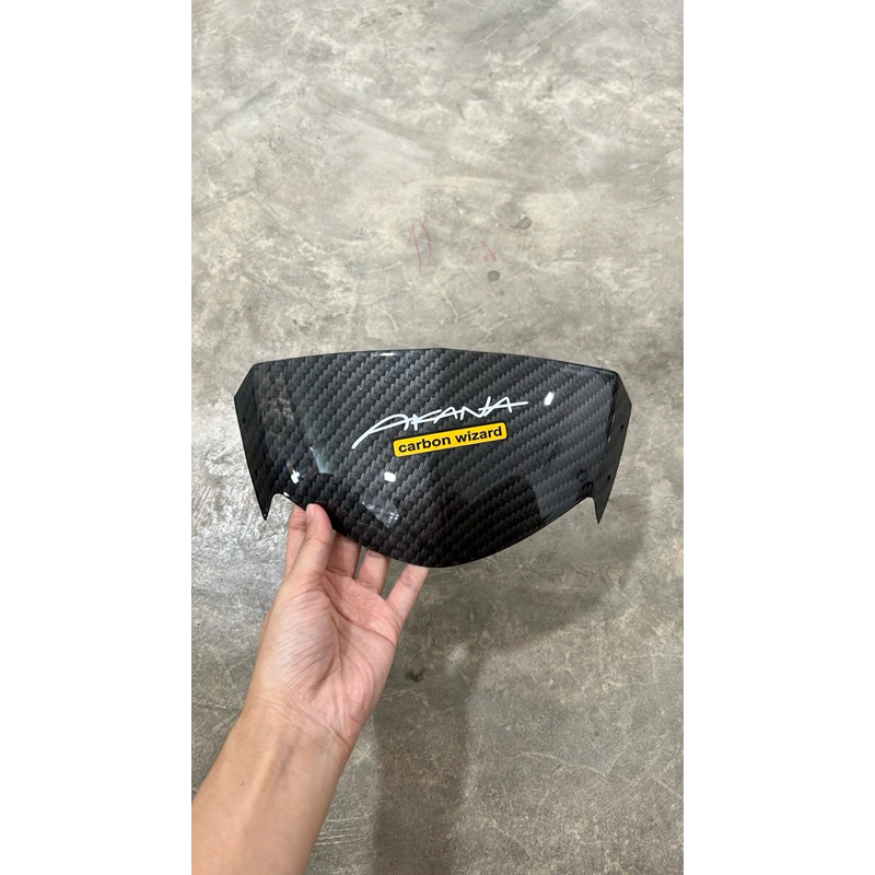 หน้ากากบน Wave125i ปี2005 ไฟเลี้ยวบังลม ชิวหน้าคาร์บอน 5D เวฟ125i ปี2005 แถมสติ๊กเกอร์Arana จัดส่งวันต่อวัน