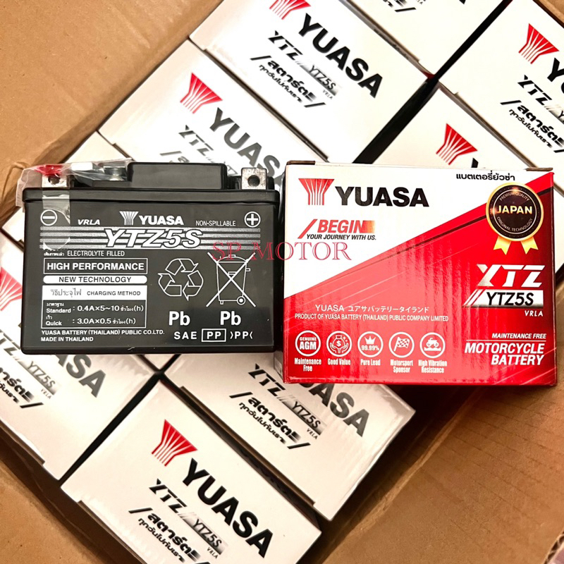แบตเตอรี่YUASAแท้ YTZ5S ยัวซ่า5แอมป์ แบตเตอรี่มอเตอร์ไซค์สำหรับสตาร์ทมือ สตาร์ทเท้า*ล็อตใหม่ไฟแรงเช็คไฟก่อนส่ง