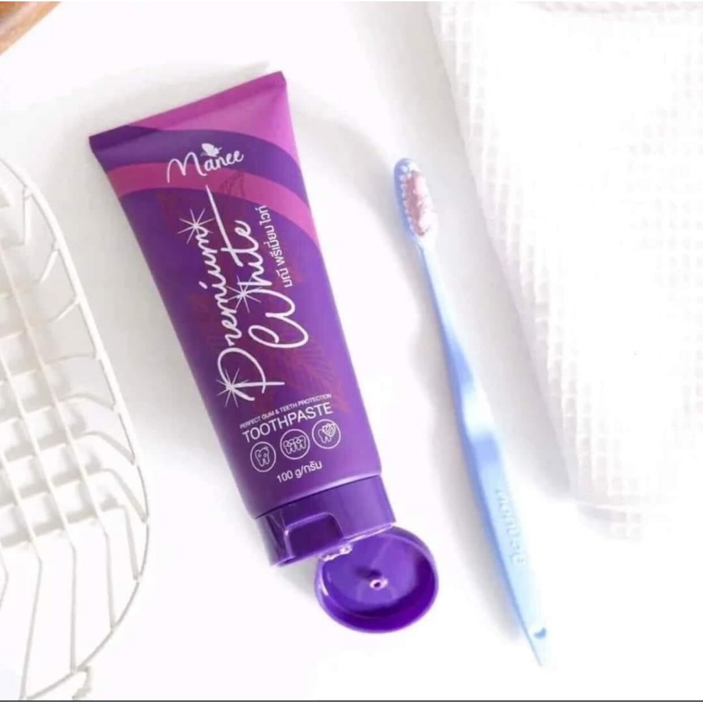 ยาสีฟันมณี ยาสีฟันมดซี่ พรีเมี่ยมไวท์ ฟันขาว ป้องกันฟันผุ ลดกลิ่นปาก Modzy Manee Premium White ((ขนาด 100 g.)) - รูปที่ 4