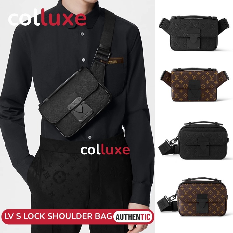 👜หลุยส์วิตตอง Louis Vuitton SLING BAG รุ่น S-LOCK Men's Belt Bag 8" กระเป๋าคาดเข็มขัดผู้ชาย