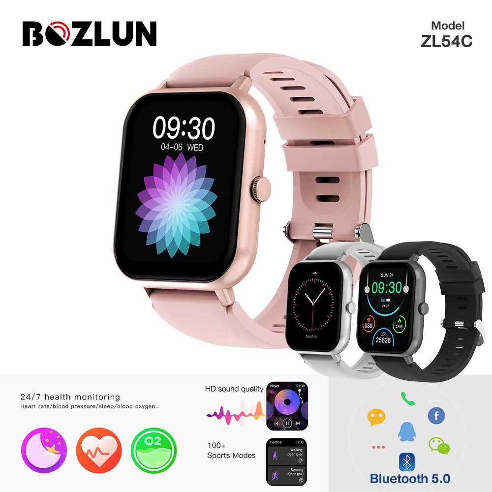 BOZLUN รุ่น ZL54C Smart Watch นาฬิกาข้อมือ สมาร์ทวอทช์ กันน้ำ แฟชั่นสไตล์ เชื่อมต่อบลูทูธ